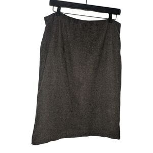 Women's Alan Lebow for Hartz & Co Dark Gray Wool Pencil Skirt, Size 10